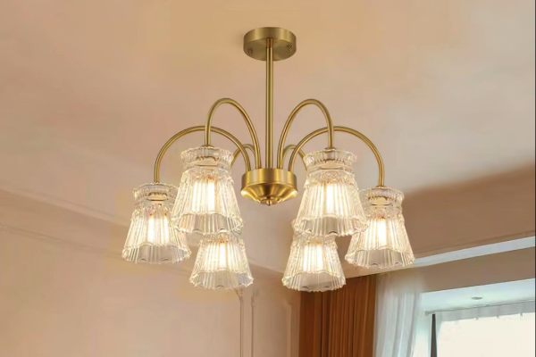Beautiful Handmade White Ice Cream Brass Chandelier