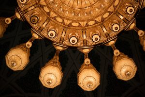 Photo brass chandelier